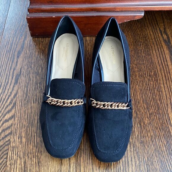 Liz Claiborne Suede Heeled Loafers - Size 7.5 - Picture 3 of 10